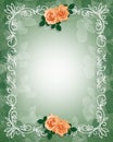 Wedding Invitation Border Roses Royalty Free Stock Photo