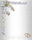 Wedding invitation Border satin Royalty Free Stock Photo