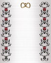 Wedding invitation border scrolls Royalty Free Stock Photo