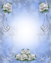 Wedding Invitation Border White Roses Royalty Free Stock Photo