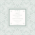 Wedding invitation card Arabic style blue color