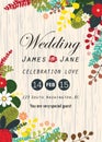 Wedding invitation card, arrangements background Royalty Free Stock Photo