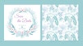 Wedding invitation card design, floral invite, soft pastel colors Royalty Free Stock Photo