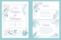 Wedding invitation card design, floral invite, soft pastel colors Royalty Free Stock Photo