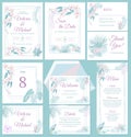 Wedding invitation card design, floral invite, soft pastel colors Royalty Free Stock Photo