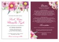 Wedding Invitation Card Invitation with watercolor flowers