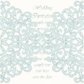 Wedding Invitation card with lace ornament