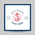 Wedding Invitation Card - Marine Anchor Theme