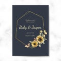 Wedding invitation card mockup vector