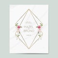 Wedding invitation card mockup vector