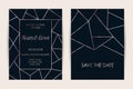 Wedding invitation card set. Modern design template Royalty Free Stock Photo