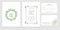 Wedding invitation card template with copper color flower floral background. wedding invitation. Save the date. Vector illustratio Royalty Free Stock Photo