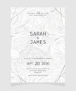 Wedding invitation card template with copper color flower floral background. wedding invitation. Save the date. Vector illustratio Royalty Free Stock Photo
