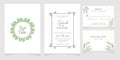 Wedding invitation card template with copper color flower floral background. wedding invitation. Save the date. Vector illustratio Royalty Free Stock Photo