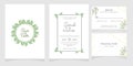 Wedding invitation card template with copper color flower floral background. wedding invitation. Save the date. Vector illustratio Royalty Free Stock Photo