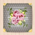 Wedding invitation card templates, Vintage flower blossom