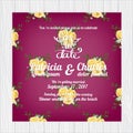 Wedding invitation card templates, Vintage flower blossom