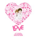 Wedding Invitation Card. Valentine Card Royalty Free Stock Photo