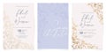 Wedding invitation cards with floral ornamental elements classical styles