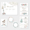 Wedding invitation cards suite