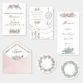 Wedding invitation cards suite