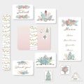 Wedding invitation cards suite