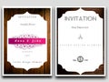 Floral wedding invitation card template suite with vector Royalty Free Stock Photo