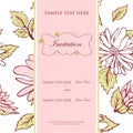 Wedding invitation concept retro romance