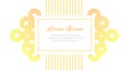 wedding invitation design template. Minimalistic elegant layout. Yellow gradient pattern