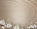 Wedding invitation diamonds on satin Royalty Free Stock Photo