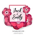 Wedding Invitation, floral invite card Design