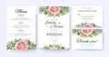 Wedding Invitation, floral invite card Design: garden lavender p Royalty Free Stock Photo