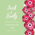 Wedding Invitation, floral invite card Design