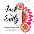 Wedding Invitation, floral invite card Design