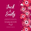 Wedding Invitation, floral invite card Design