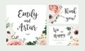 Wedding Invitation, floral invite card vector Design: garden lav Royalty Free Stock Photo
