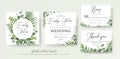 Wedding Invitation, floral invite, thank you, rsvp modern card D Royalty Free Stock Photo