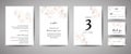 Wedding Invitation, floral invite thank you, rsvp modern card Design in copper ginkgo biloba leaves branches Royalty Free Stock Photo