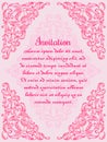 Wedding invitation or greeting card with lace