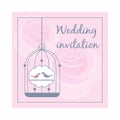 Wedding invitation icon, cartoon style Royalty Free Stock Photo