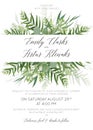 Wedding invitation, invite, save the date card floral design wit