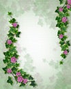 Wedding invitation Ivy Floral Border Royalty Free Stock Photo