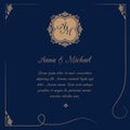 Wedding invitation with monogram