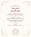 Wedding invitation with monogram