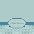 Blue wedding invitation