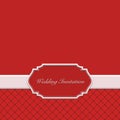 Red wedding invitation Royalty Free Stock Photo