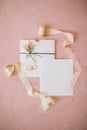 Wedding preparations and wedding day in the hotel room. Royalty Free Stock Photo