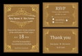 Wedding invitation , Save the date, RSVP card, Thank you card, T