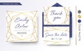 Wedding Invitation, save the date, thank you invite card design Royalty Free Stock Photo