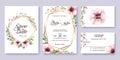 Wedding Invitation, save the date, thank you, rsvp card template Royalty Free Stock Photo